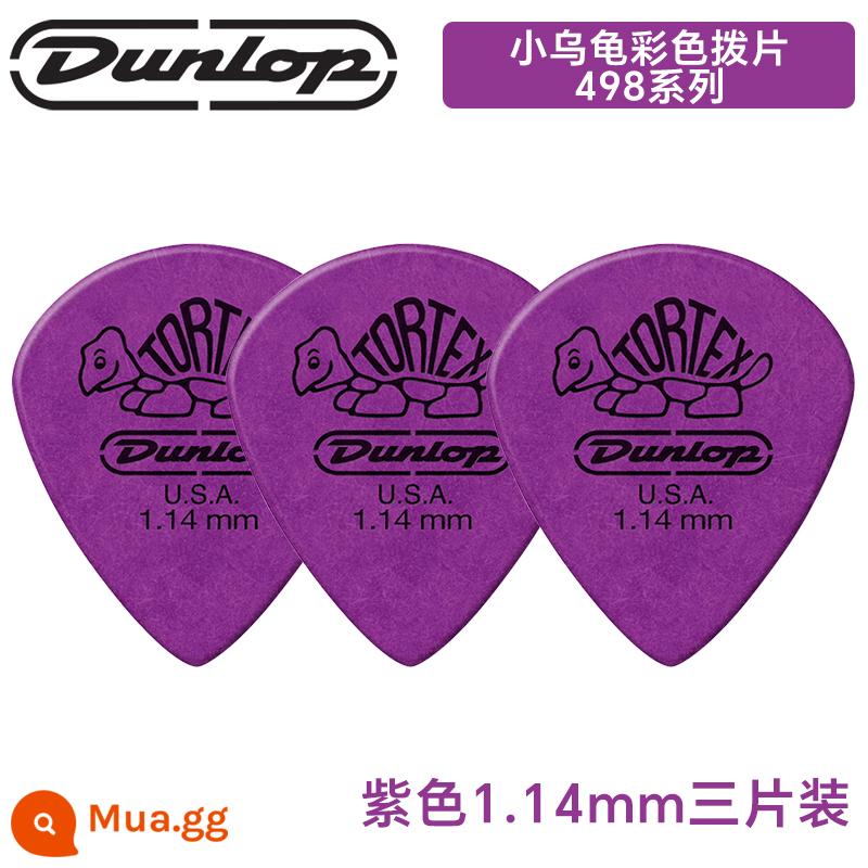 Dunlop pick Dunlop guitar điện pick rùa nhỏ jazz3 guitar bass dân gian gảy đặc biệt - [Gói 3] Cuốc rùa tím 498 mm1.14