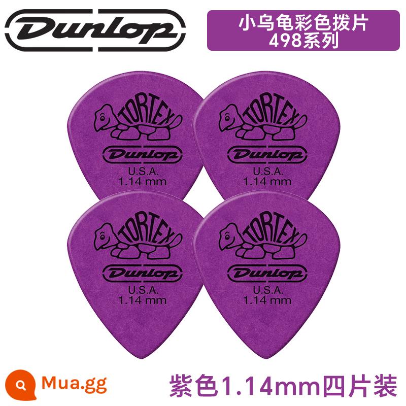 Dunlop pick Dunlop guitar điện pick rùa nhỏ jazz3 guitar bass dân gian gảy đặc biệt - [Gói 4] Cuốc rùa tím 498 mm1.14