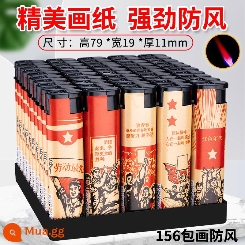 Bật lửa chống gió 50 giá rẻ, bền, dùng một lần, làm theo yêu cầu, làm theo yêu cầu thông thường, thương mại, bán hàng trực tiếp tại nhà máy, miễn phí vận chuyển đến siêu thị - cuộc cách mạng đỏ