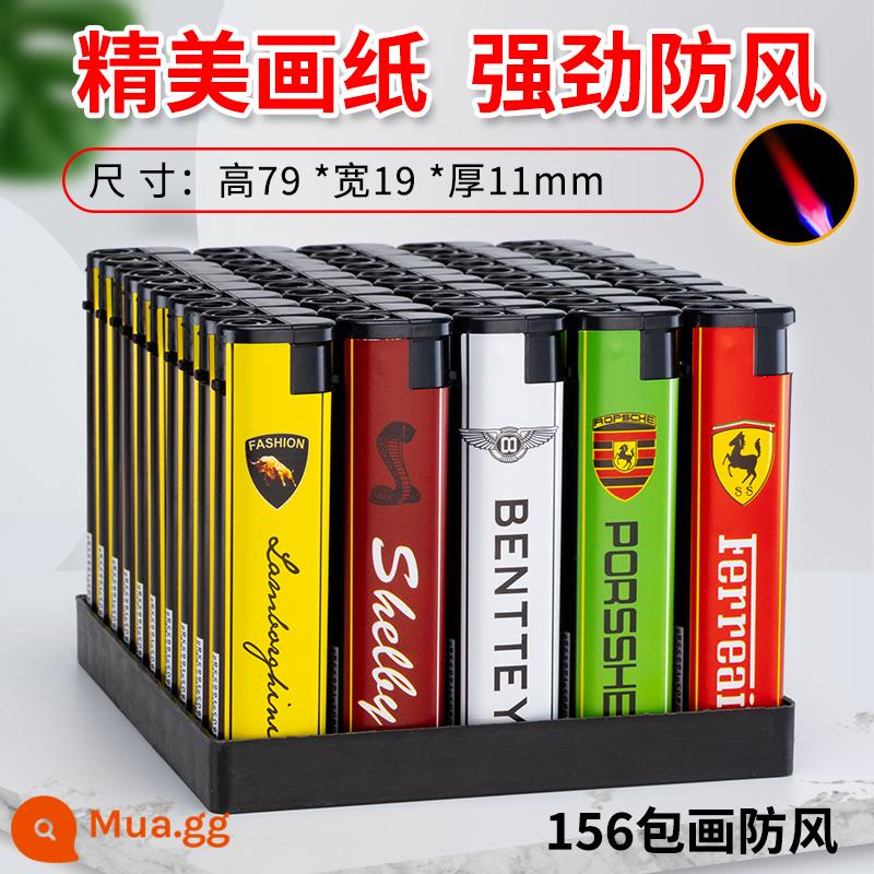 Bật lửa chống gió 50 giá rẻ, bền, dùng một lần, làm theo yêu cầu, làm theo yêu cầu thông thường, thương mại, bán hàng trực tiếp tại nhà máy, miễn phí vận chuyển đến siêu thị - Logo xe đầy màu sắc