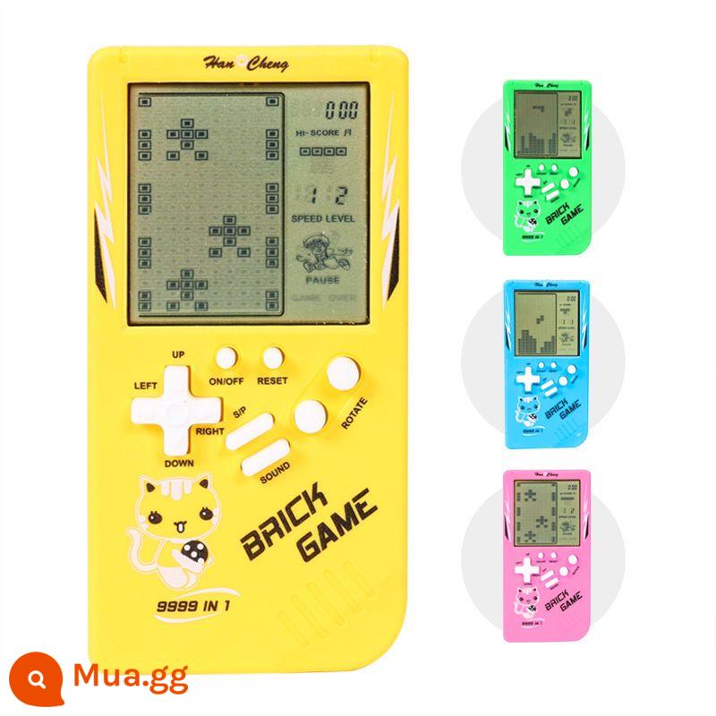 Màn hình lớn 4,1 inch Đồ chơi giáo dục cho trẻ em Máy chơi game Tetris hoài cổ cổ điển Máy chơi game cầm tay kiểu cũ - [Vàng] 3,5 inch + pin