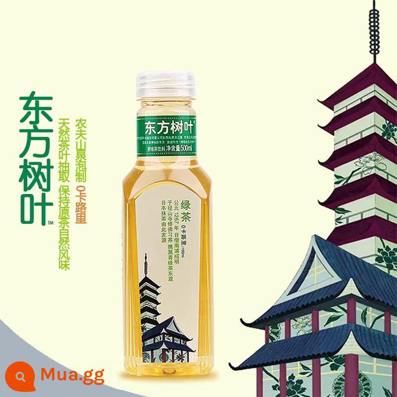 Nongfu Spring Oriental Leaves 500ml trà đóng chai uống trà hoa nhài trà ô long quýt xanh Trà Pu'er - Trà xanh 500ml*4 chai [tươi hạn sử dụng]