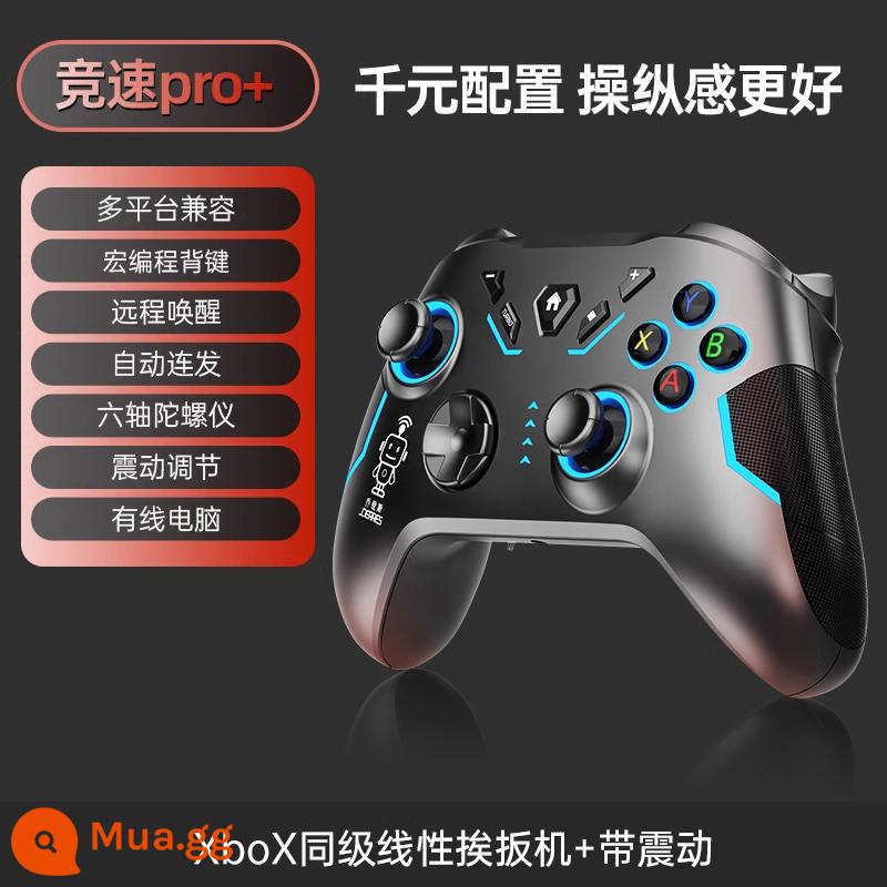 Bộ điều khiển trò chơi Qiao Ruisi bộ điều khiển xbox bộ điều khiển pc phiên bản máy tính bộ điều khiển không dây bluetooth ipad bộ điều khiển di động Bộ điều khiển chuyển đổi Nintendo bộ điều khiển hơi nước 1 - [Knight Black] Racing pro+[Đa chế độ] Kích hoạt rocker Full Hall+có rung