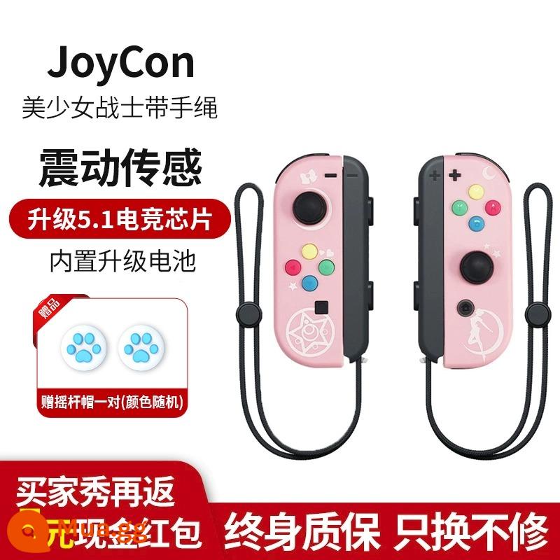 Thích hợp cho tay cầm chuyển đổi Nintendo joycon rung somatosensory ns jet 3 hàng đôi trái và phải trong nước - Tay cầm Joycon [cô gái xinh đẹp] + [dây đeo tay]