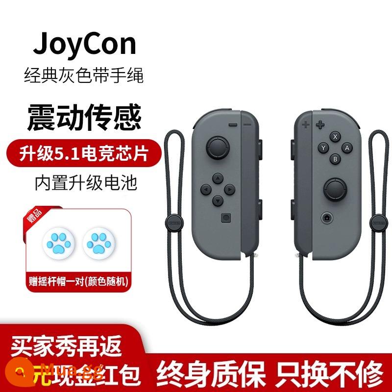 Thích hợp cho tay cầm chuyển đổi Nintendo joycon rung somatosensory ns jet 3 hàng đôi trái và phải trong nước - Tay cầm Joycon [màu xám cổ điển] + [dây đeo tay]