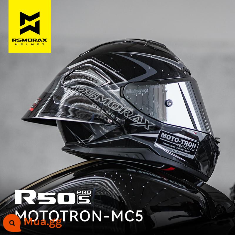 RSMORAX/MOTORAX Morex R50SPRO xe máy nam mũ bảo hiểm toàn mặt mùa đông nữ nở hoa - MOTOTRON MC5 (bạc mạ điện)