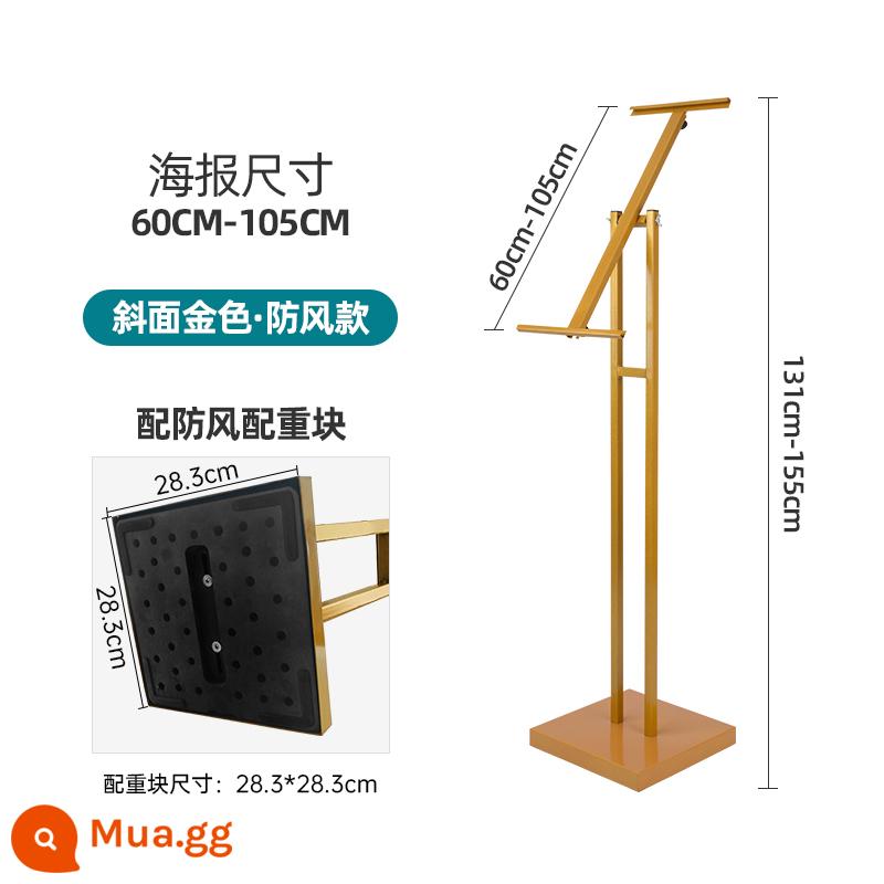 kt board khung công khai hiển thị đứng hiển thị đứng sàn đứng áp phích đứng biển quảng cáo hiển thị thương hiệu dấu hiệu nước tùy chỉnh - [Tuhao Gold] Giá trưng bày bảng KT nghiêng [Chống gió đế 11 catties]