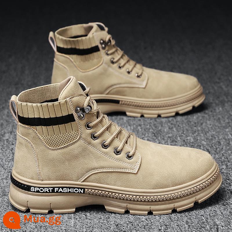 Martin Boots nam 2022 Mùa thu Mid -Tube Worker Short Boot - P751 Khaki [Phiên bản đặc biệt]