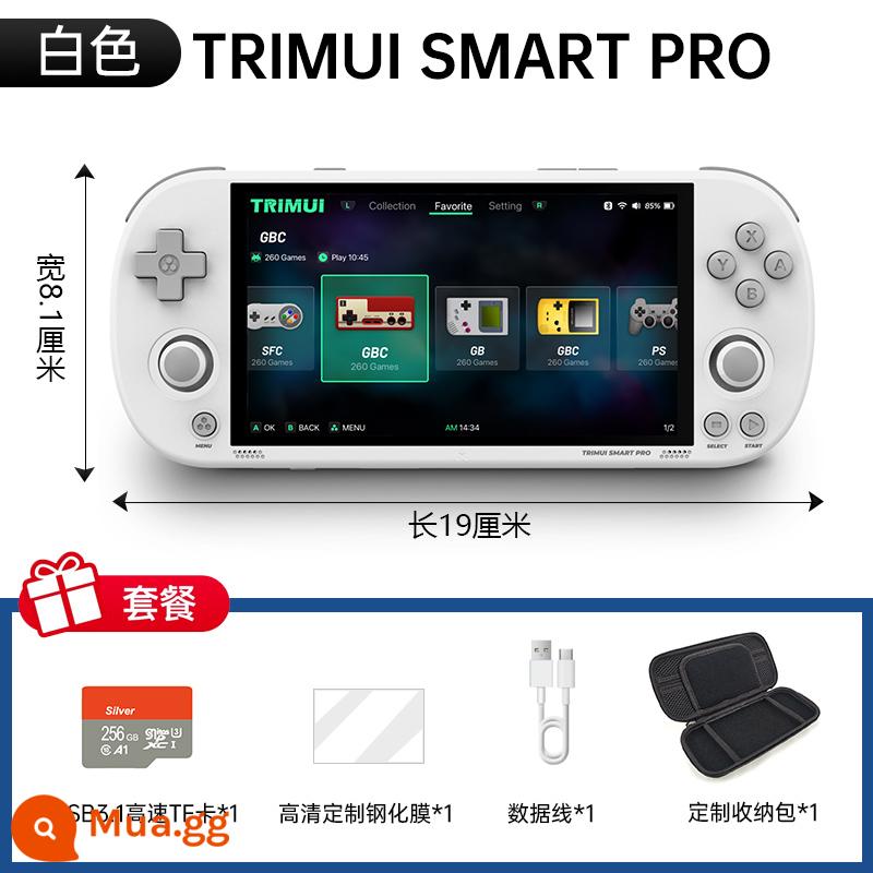 TRIMUI SMART PRO retro bảng điều khiển trò chơi mã nguồn mở bảng điều khiển cầm tay nỗi nhớ tuổi thơ PSP bảng điều khiển trò chơi cầm tay mô phỏng NDS GBA độ phân giải 1280*720 N64 Zhixun Douyin cùng mẫu - Trắng丨Thẻ nhớ 8G+256G丨1.2W+trò chơi+túi lưu trữ miễn phí+phim cường lực+tài nguyên trò chơi