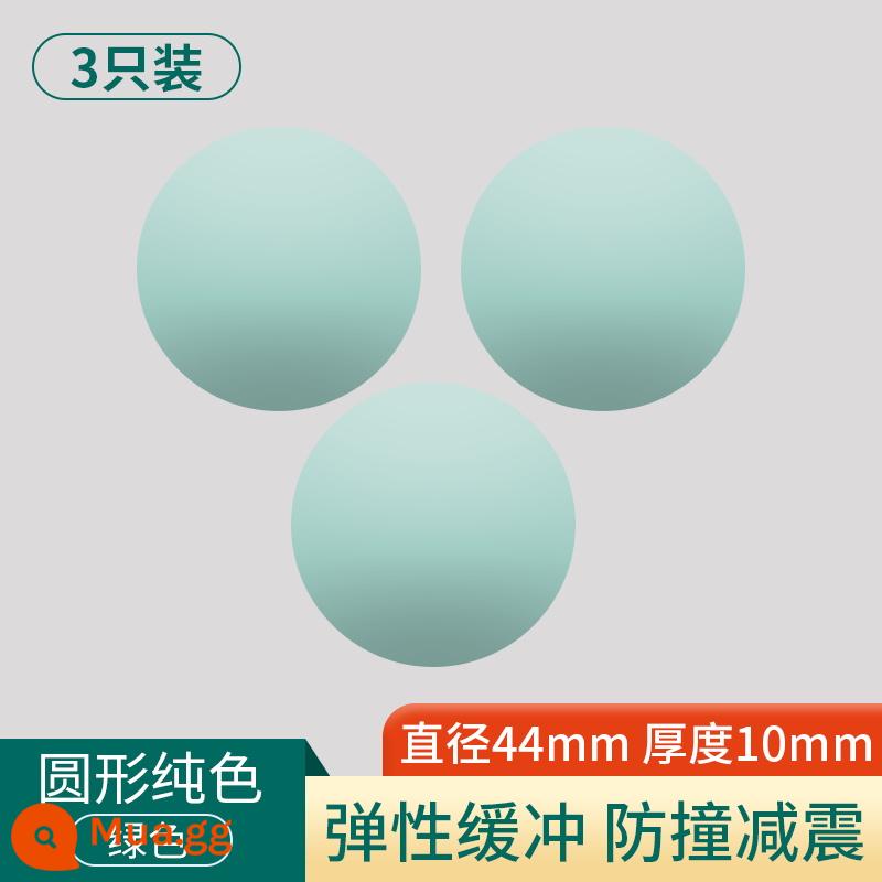 Miếng chặn cửa hút chống va chạm không cần đục lỗ silicone mới cản cửa hút phòng thay đồ chặn cửa cửa sau tay nắm miếng đệm chống va chạm - 3 cái tròn xanh