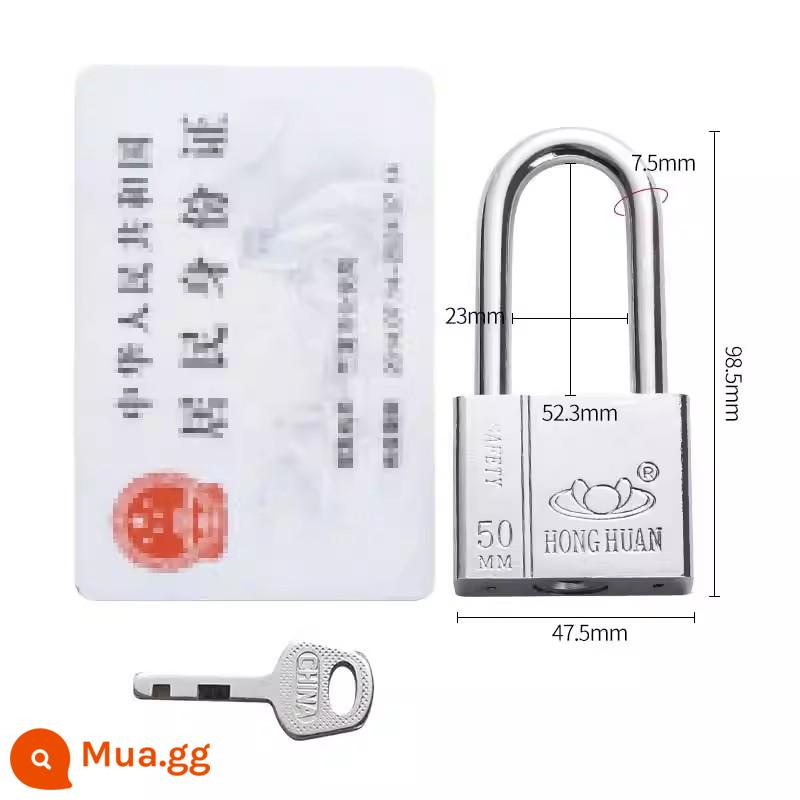 Ổ khóa mở khóa chống trộm chống nước chống rỉ khóa chống cạy khóa cửa hộ gia đình khóa chìa khóa nhỏ khóa ký túc xá Daquan khóa chìa khóa - [Tongkai] Chùm dài 50MM-có 1 phím