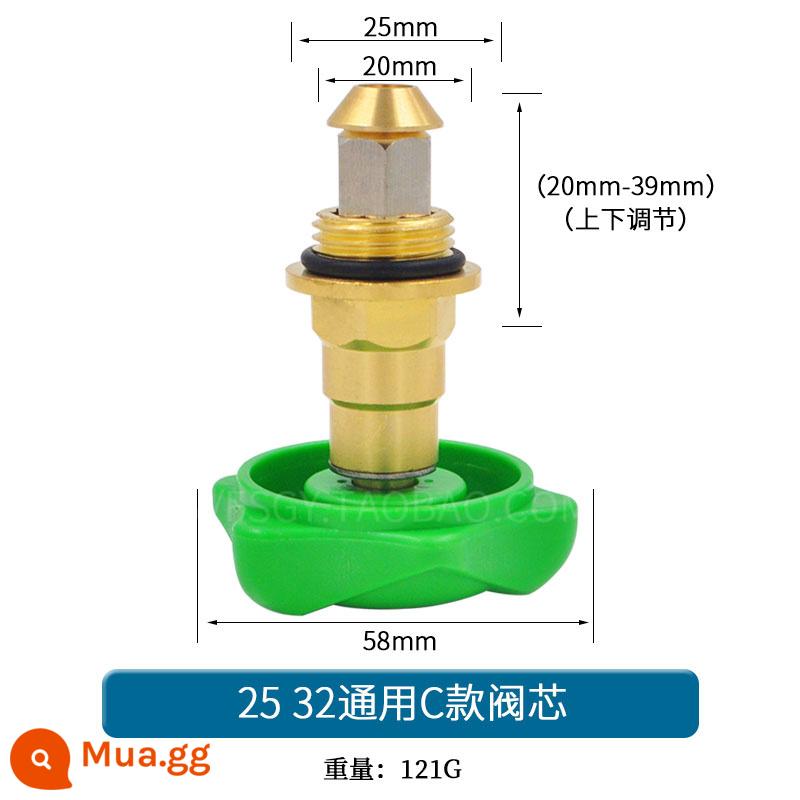 PPR PE van dừng van lõi loại nâng vòng tròn loại van chặn van cổng van 20-4 ống phân phối nước phụ kiện đường ống - Lõi van tay quay xanh cao cấp loại C 25 (32)