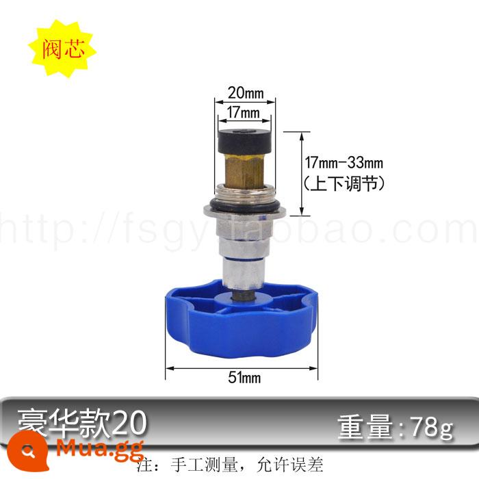 PPR PE van dừng van lõi loại nâng vòng tròn loại van chặn van cổng van 20-4 ống phân phối nước phụ kiện đường ống - Cuộn dây tay quay màu xanh sang trọng 20