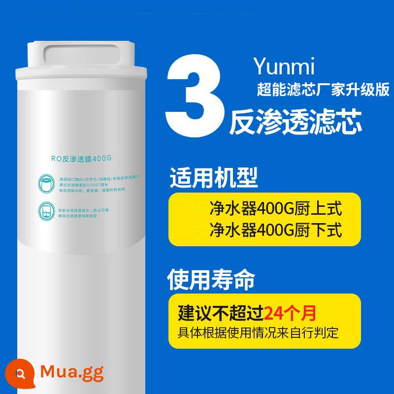 Lõi lọc máy lọc nước Xiaomi 600GPP bông trước và sau than hoạt tính số 1 số 234 RO thẩm thấu ngược 400G bộ - [Nâng cấp ban đầu 400G phần tử lọc số 3 đặc biệt] Thẩm thấu ngược RO