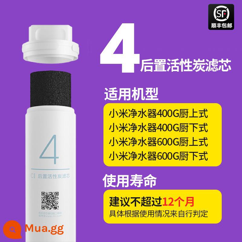 Lõi lọc máy lọc nước Millet 400G1 Số Bông PP than hoạt tính phía sau Số 2 RO thẩm thấu ngược 600G Bộ lọc 1a - [SF Express] Lõi lọc than hoạt tính phía sau Xiaomi (Số 4)