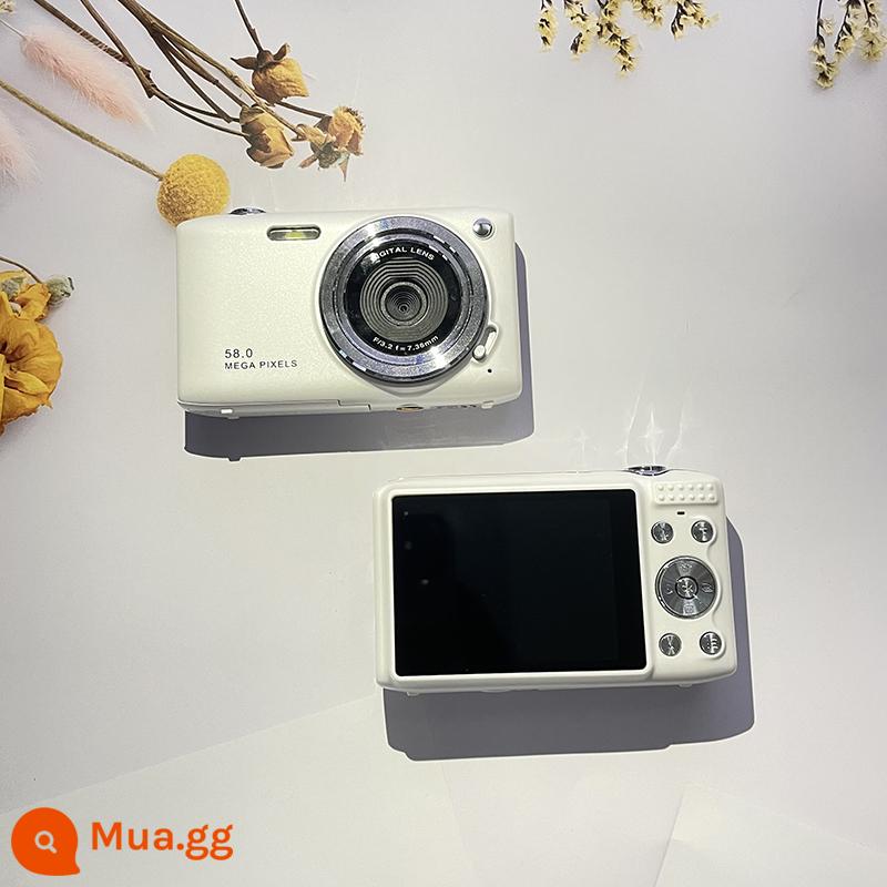 Sinh Viên Máy Ảnh Kỹ Thuật Số Retro Ccd Khuôn Viên HD Du Lịch Nhỏ Camera Vlog Mục Từ Cấp Thẻ Máy Quà Tặng - Phiên bản hàng đầu màu trắng [có thể quay video và chuyển sang điện thoại di động] 20 bộ lọc, pixel tốt hơn + màn hình 2,88 inch