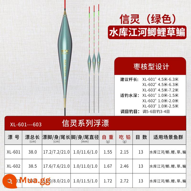 Bộ phao câu cá thế giới câu cá trọn bộ phao câu cá hoang dã nano độ nhạy cao phao cá diếc đậm bắt mắt kèm hộp phao chính hãng - Xinling (xanh) Số 1, Số 2, Số 3 [mỗi người một cái]