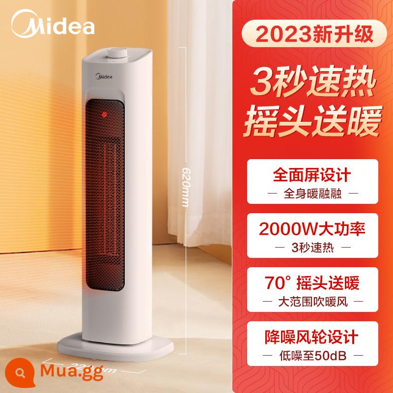 Máy sưởi Midea gia dụng tiết kiệm điện sưởi ấm hiện vật điện mặt trời nhỏ phòng ngủ nhỏ HFV20E - Trắng