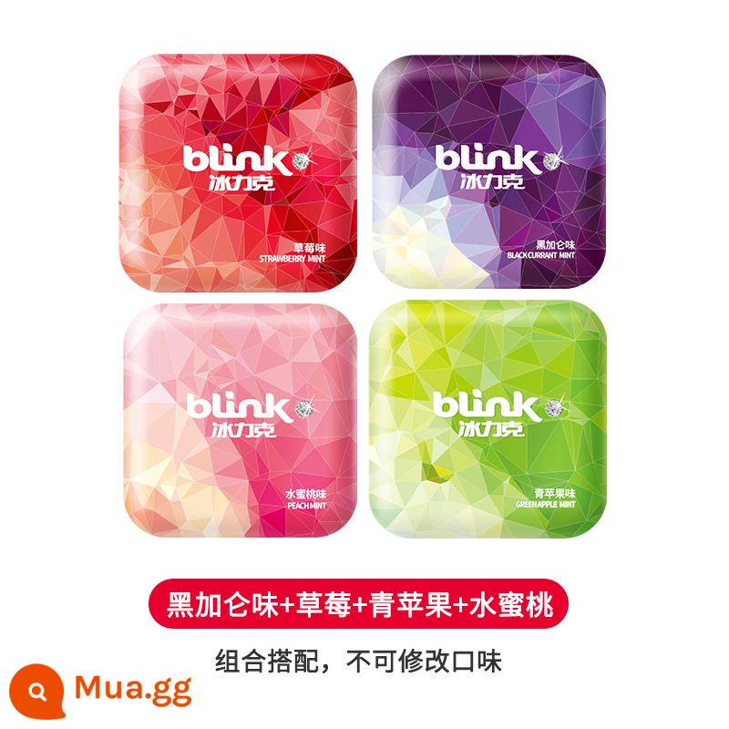 Blink Binglik hơi thở bạc hà không đường hơi thở thơm mát kẹo ngậm không đường tốt cho sức khỏe hôn kẹo ăn nhẹ thông thường - Khuyến nghị phổ biến: đào + nho đen + hương dâu + táo xanh