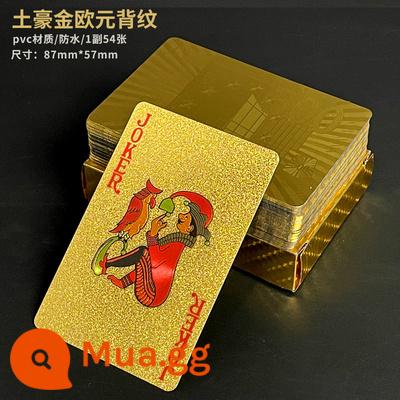 Vàng Poker Thẻ Bay Sáng Tạo Lưới Nhựa Nhựa PVC Đỏ Chống Thấm Nước Có Thể Giặt Thẻ Bay Đồ Chơi Trò Chơi Texas Cắt Hoa - Euro vàng giàu có