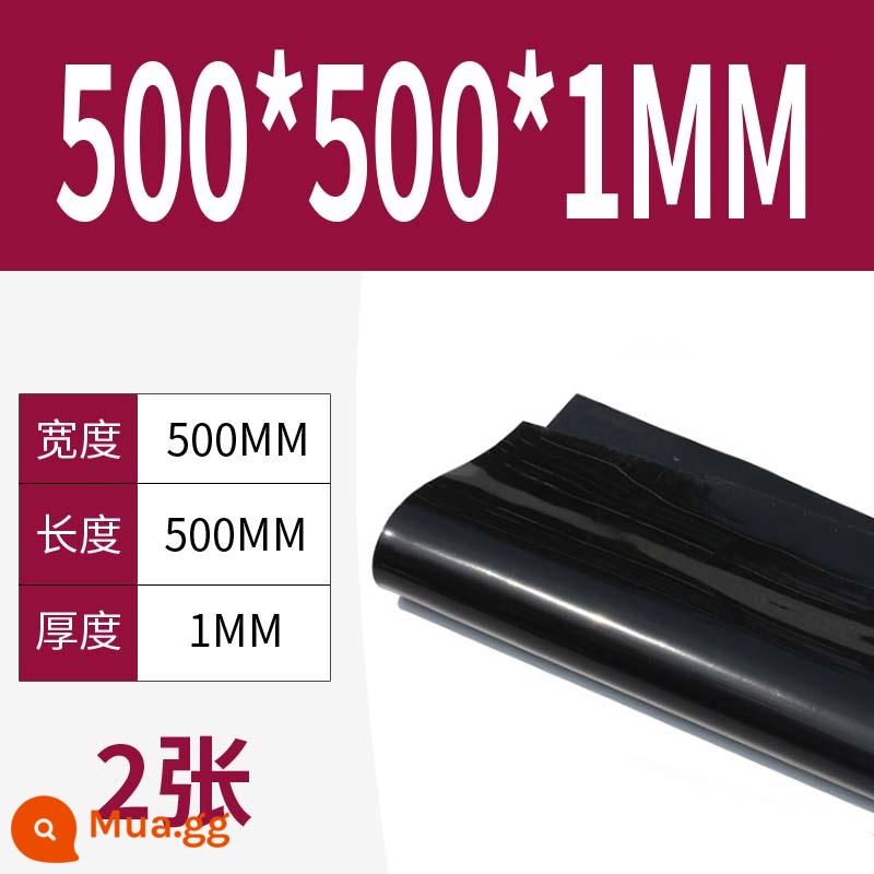 Tấm cao su silicon gia công cao su chịu nhiệt độ cao Đệm đệm chống sốc Gioăng silicon Cao su silicon dày 13510mm đàn hồi cao - 500*500*1mm[đen](2 ảnh)