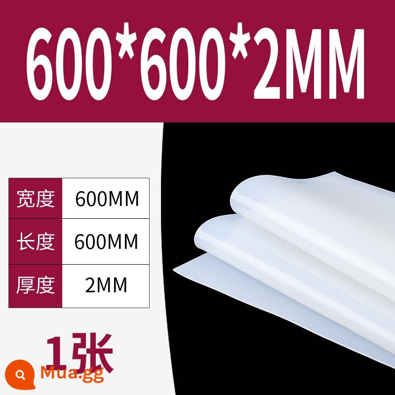 Tấm cao su silicon gia công cao su chịu nhiệt độ cao Đệm đệm chống sốc Gioăng silicon Cao su silicon dày 13510mm đàn hồi cao - 600*600*2mm