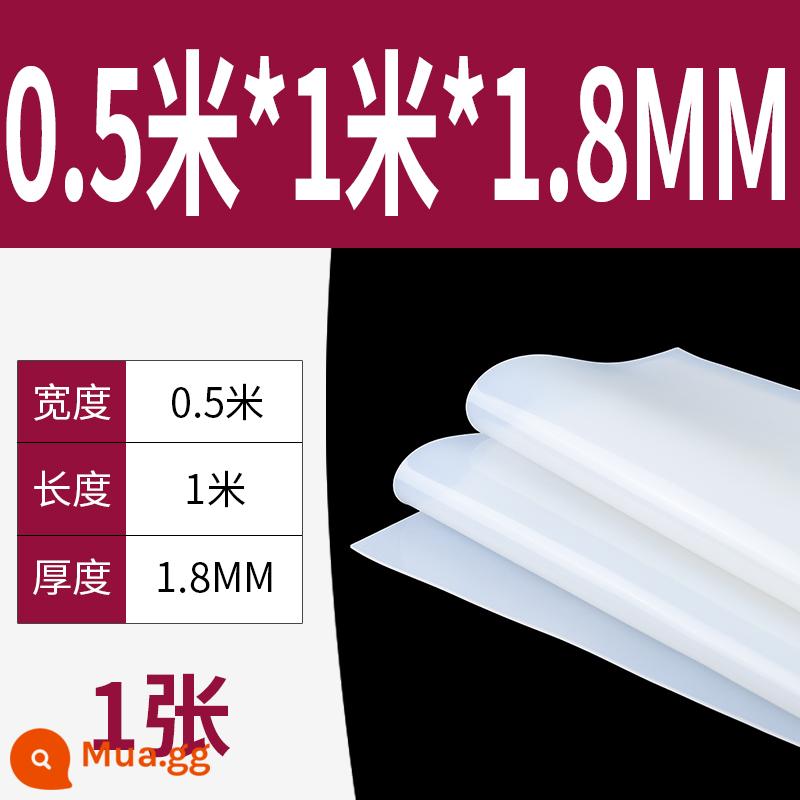 Tấm cao su silicon gia công cao su chịu nhiệt độ cao Đệm đệm chống sốc Gioăng silicon Cao su silicon dày 13510mm đàn hồi cao - 0,5m * 1m * 1,8mm