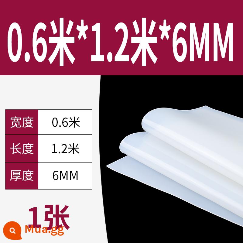 Tấm cao su silicon gia công cao su chịu nhiệt độ cao Đệm đệm chống sốc Gioăng silicon Cao su silicon dày 13510mm đàn hồi cao - 0,6m * 1,2m * 6 mm