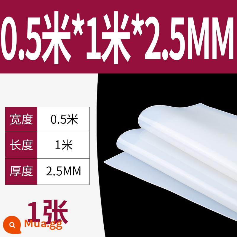 Tấm cao su silicon gia công cao su chịu nhiệt độ cao Đệm đệm chống sốc Gioăng silicon Cao su silicon dày 13510mm đàn hồi cao - 0,5m * 1m * 2,5mm