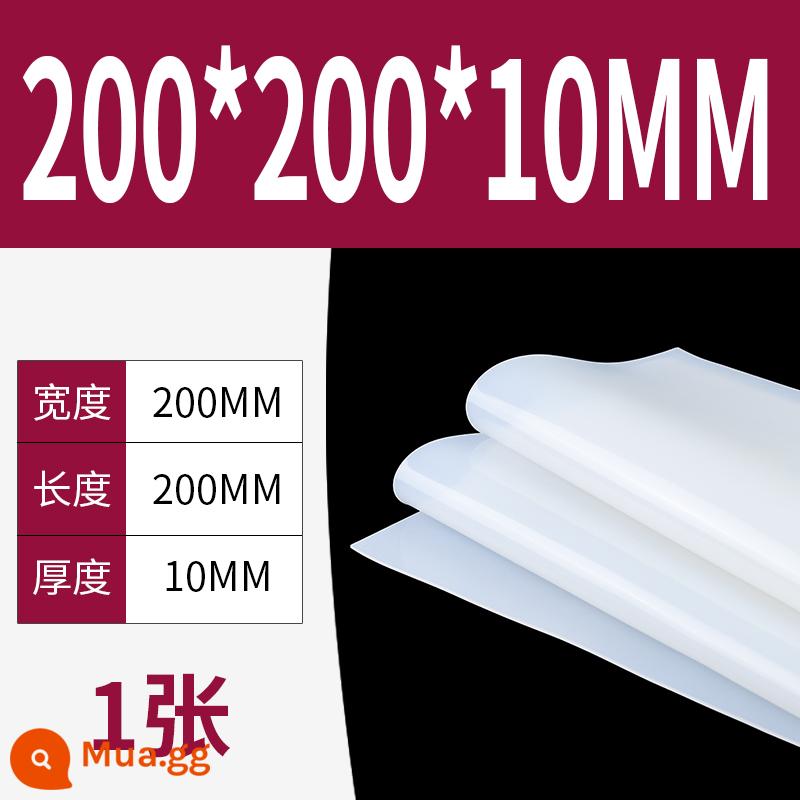 Tấm cao su silicon gia công cao su chịu nhiệt độ cao Đệm đệm chống sốc Gioăng silicon Cao su silicon dày 13510mm đàn hồi cao - 200*200*10mm