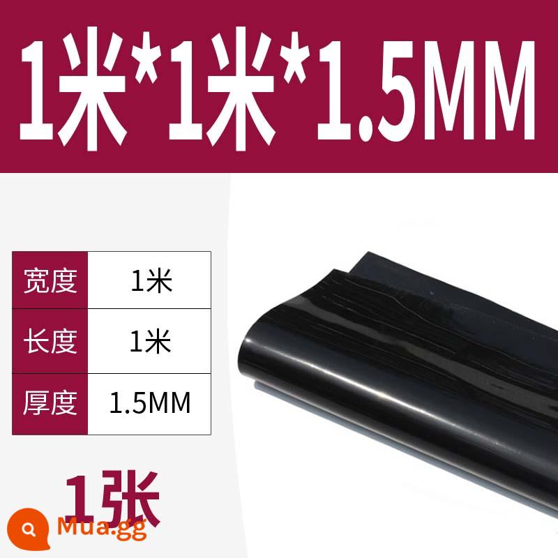 Tấm cao su silicon gia công cao su chịu nhiệt độ cao Đệm đệm chống sốc Gioăng silicon Cao su silicon dày 13510mm đàn hồi cao - 1m*1m*1.5mm[đen]