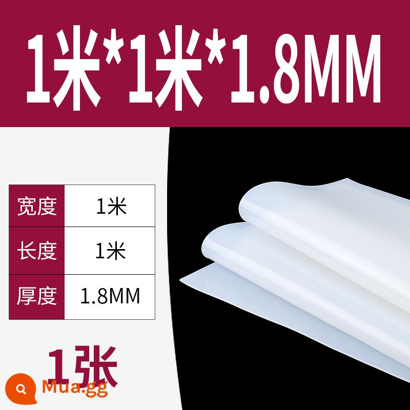 Tấm cao su silicon gia công cao su chịu nhiệt độ cao Đệm đệm chống sốc Gioăng silicon Cao su silicon dày 13510mm đàn hồi cao - 1m*1m*1.8mm