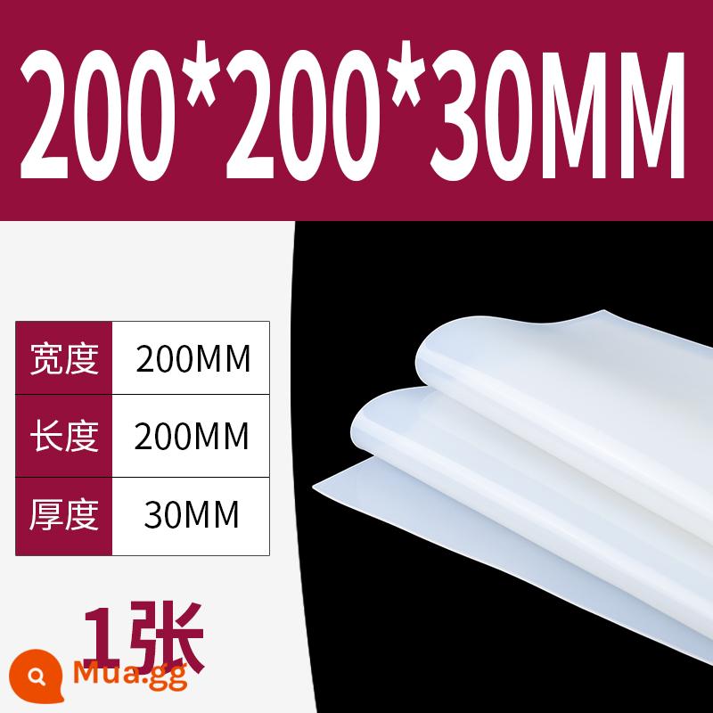 Tấm cao su silicon gia công cao su chịu nhiệt độ cao Đệm đệm chống sốc Gioăng silicon Cao su silicon dày 13510mm đàn hồi cao - 200*200*30mm