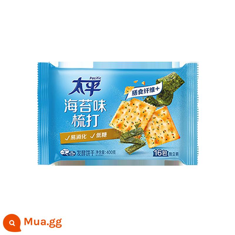 Taiping Soda Bánh Quy 800G Mặn Sữa Muối Hẹ Hương Vị Soda Bánh Quy Hộp Quà Ăn Sáng Thông Thường Đồ Ăn Nhẹ - Hương vị rong biển 400g*1 túi