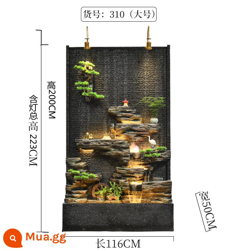 Màn nước treo tường nước chạy tường màn hình phân vùng phong cảnh phòng khách hiên nước tuần hoàn ngoài trời bể cá non bộ đài phun nước trang trí - 310 kích thước lớn