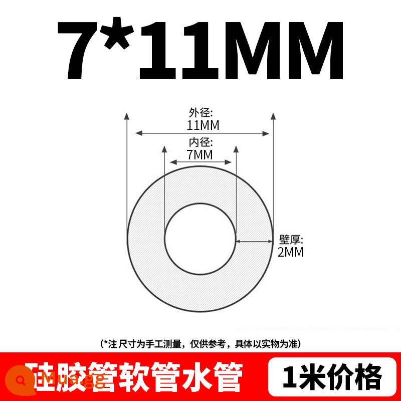 Thực phẩm ống silicon thực phẩm trong suốt -cấp độ cao độ dẻo dai dẻo dai dẻo dẻo dai dát - 7*11 (giá 1 mét)