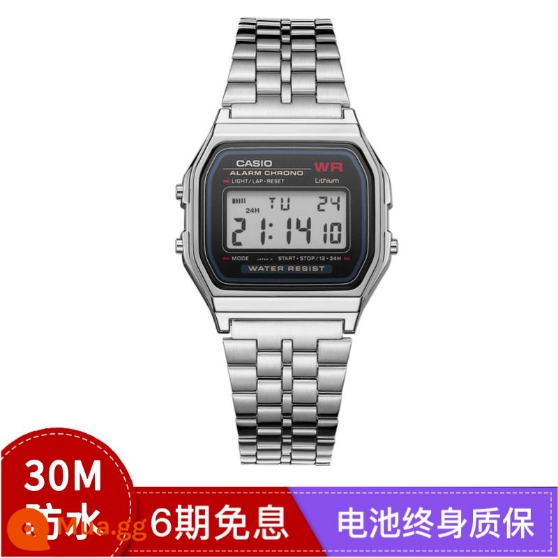 Gửi thư trực tiếp ở nước ngoài Đồng hồ Casio CASIO đồng hồ nam mặt vuông nhỏ thể thao điện tử bạc khối Nhật Bản và Hàn Quốc AE-1200 - A159WA-N1D