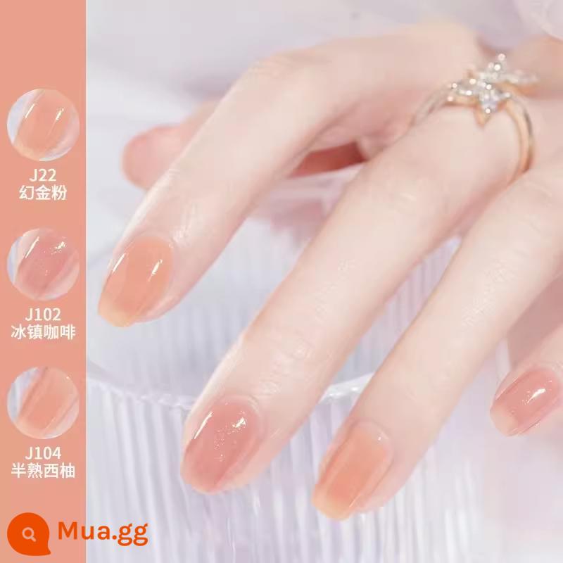 3 lọ sơn móng tay màu nude 9.9 2023 mới mùa thu đông không cần nướng khô nhanh bền bền xé được trong suốt - (Bột vàng ma thuật J22 + Cà phê đá J102 + Bưởi nửa chín J104)