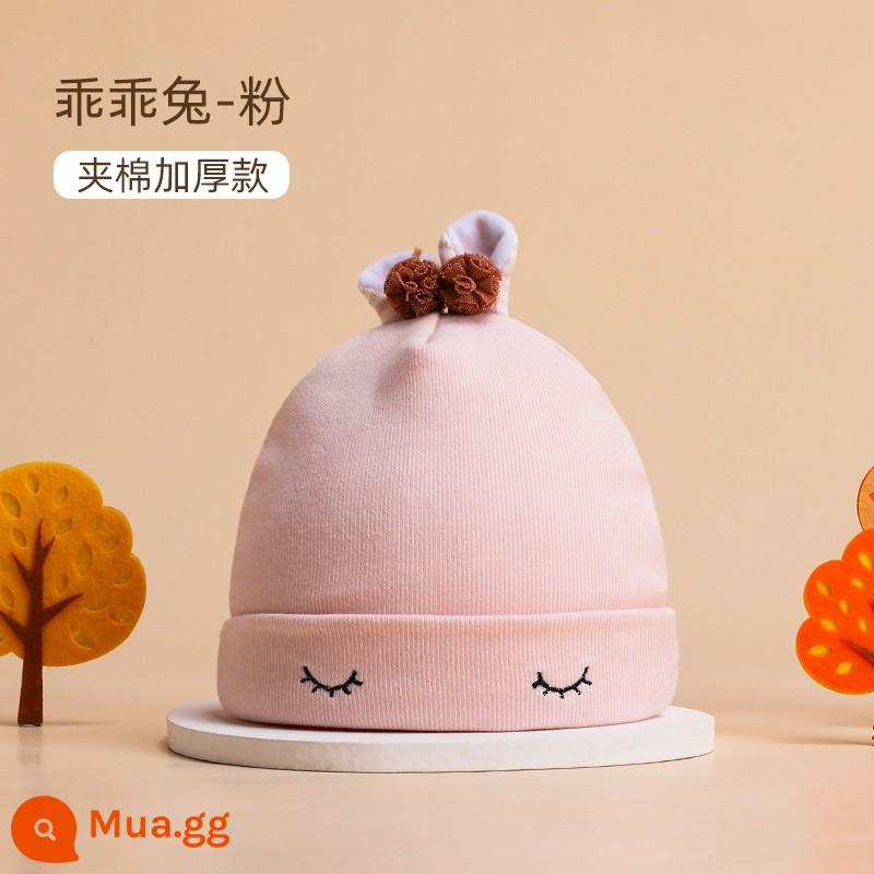 Mũ Bé Bettys Mùa Xuân Và Mùa Thu Mới Cotton Lốp Nón Sơ Sinh Nam Cho Bé Sơ Sinh 0-6 Tháng Mùa Thu Đông - Thỏ Tốt-Hồng (Mùa Thu Đông)