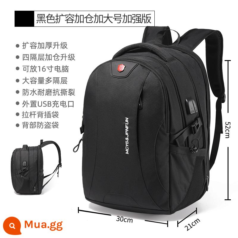 Túi Du Lịch Ba Lô Nam Dung Lượng Siêu Lớn Đi Công Tác Hành Lý Ba Lô Thể Thao Leo Núi Ngoài Trời Máy Tính Schoolbag Nữ - Màu đen c