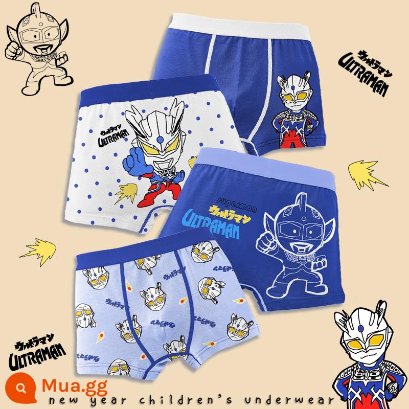 Quần lót trẻ em bé trai cotton bốn góc boxer boy 12 quần đùi vừa và lớn trẻ em 15 tuổi phần mỏng mùa hè không có pp - 4M--ST-60404