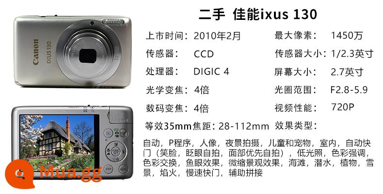 Máy ảnh kỹ thuật số CCD cổ điển Canon/Canon IXUS 132/210/75/700/860 được sử dụng - ixus 130