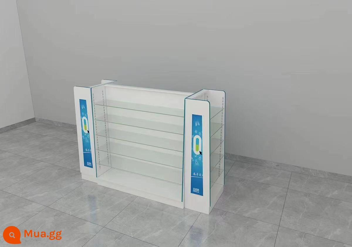 Cửa hàng dược phẩm Counter Western Y học tủ trưng bày tủ kính Kính Sơn Sơn gỗ Dược phẩm Kệ dược phẩm - Nakajima 90*60*120