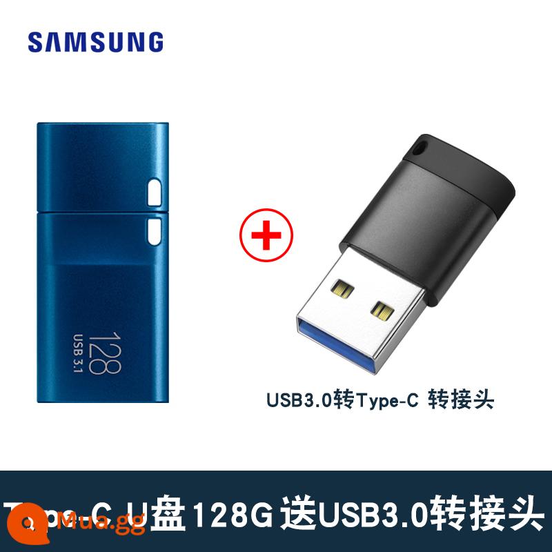 Ổ đĩa flash Samsung typec 128g điện thoại di động giao diện ổ đĩa flash typec tpcu ổ đĩa flash USB ổ đĩa flash 256g macbooku - Đĩa U Type-C 128G đọc 400 MB/giây [Bao gồm bộ chuyển đổi USB3.0]