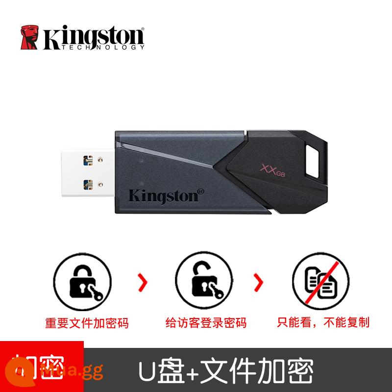 Kingston Ổ Đĩa Flash USB 64G Có Hộp Quà Tặng Tùy Chỉnh Khắc Logo Quà Tặng Đèn LED USB Công Ty Tặng Bộ Đĩa hộp Đóng Gói - DTXON+ tạo ổ đĩa được mã hóa