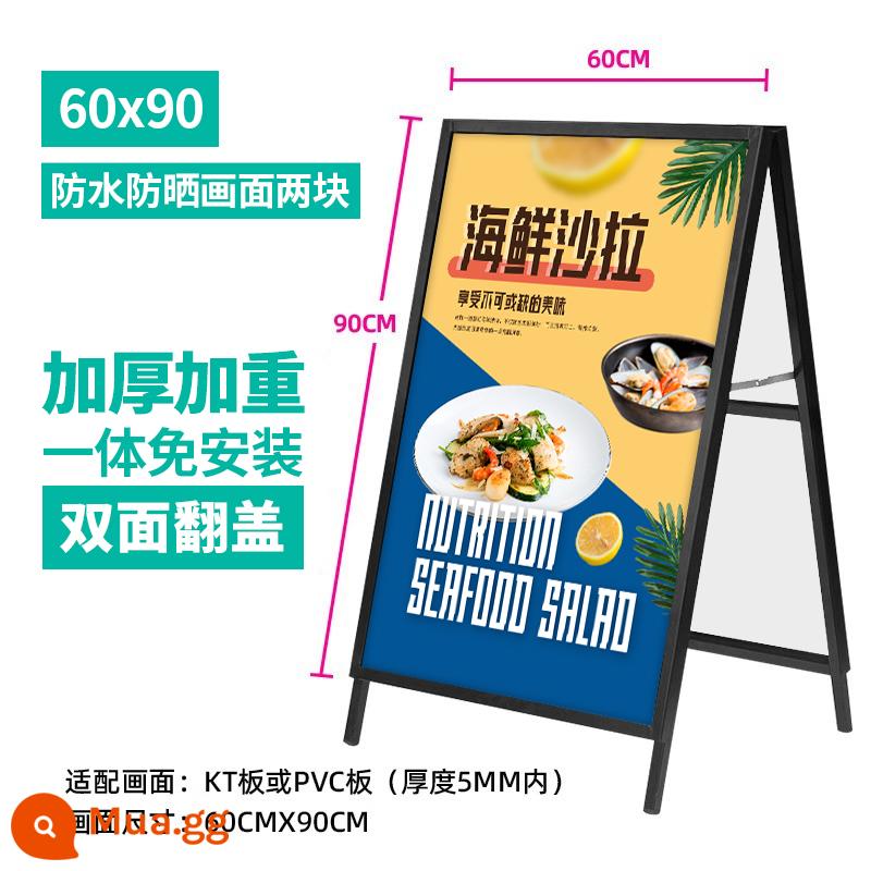 Tuyển dụng ngoài trời biển quảng cáo trưng bày thẻ kt bảng trưng bày đứng poster quảng cáo trưng bày đứng đứng sàn đứng - (Không cần lắp đặt) Kệ lật 2 mặt 60x90 + 1 bộ in lụa