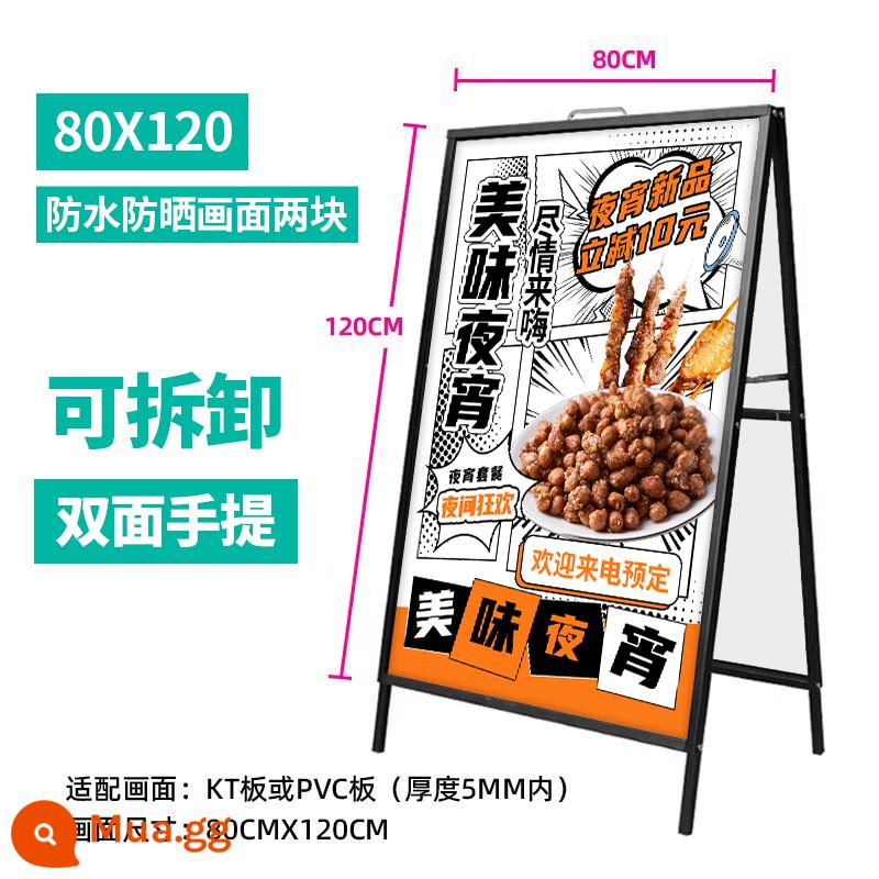 Tuyển dụng ngoài trời biển quảng cáo trưng bày thẻ kt bảng trưng bày đứng poster quảng cáo trưng bày đứng đứng sàn đứng - Chân đế di động 2 mặt sang trọng 80x120 + 1 bộ in lụa