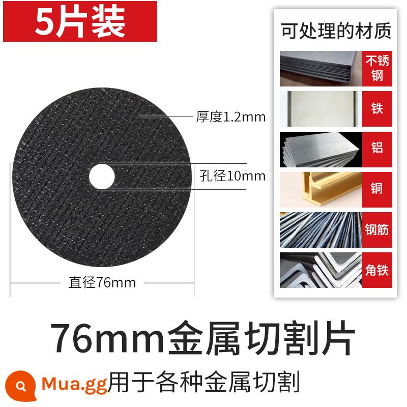 Mini 3-inch máy mài góc lưỡi cưa lưỡi cưa 76mm lưỡi cưa gạch gỗ mài kim loại bánh mài lưỡi 10mm lỗ bên trong - [Gói 2] Đĩa cắt kim loại 3 inch