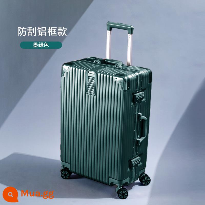 Khung Nhôm Hành Lý Tắt Tiếng Đa Năng Bánh Xe Đẩy Ốp Lưng 24 Inch Nữ Vali Bao Da 20 Mật Khẩu Lên Máy Bay bé Trai - Màu xanh đậm [khung nhôm chống xước]