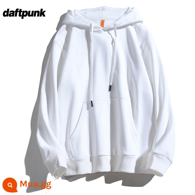 Plus Nhung Cotton Dày Dặn T Áo Hoodie Nữ Hàn Quốc Mới Rời Cổ Đại Học Gió Top Ins Màu Chui Đầu nam - WYY078 nhung trắng